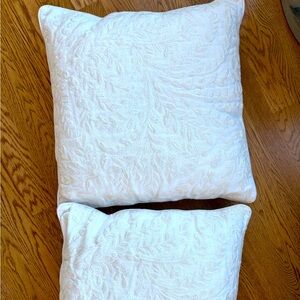 Serena & Lily White Spring Textured Pillows